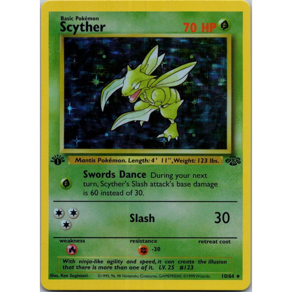 Scyther Jungle 1st Edition "Reprinted"